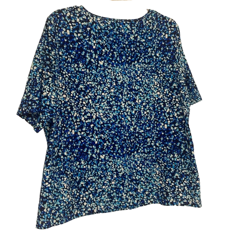 Lands' End 1X Rash Guard Blue Pit to Pit 24” NEW WITH TAGS Short Sleeves - Picture 4 of 8